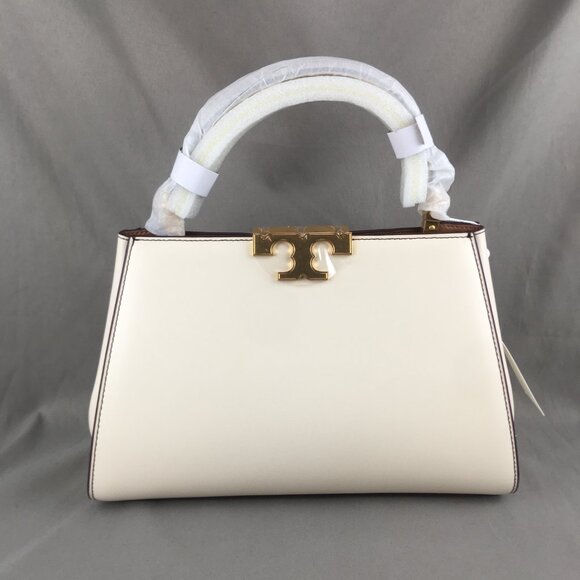 Tory Burch Eleanor Spazzolato Satchel Bag white - Picture 3 of 16